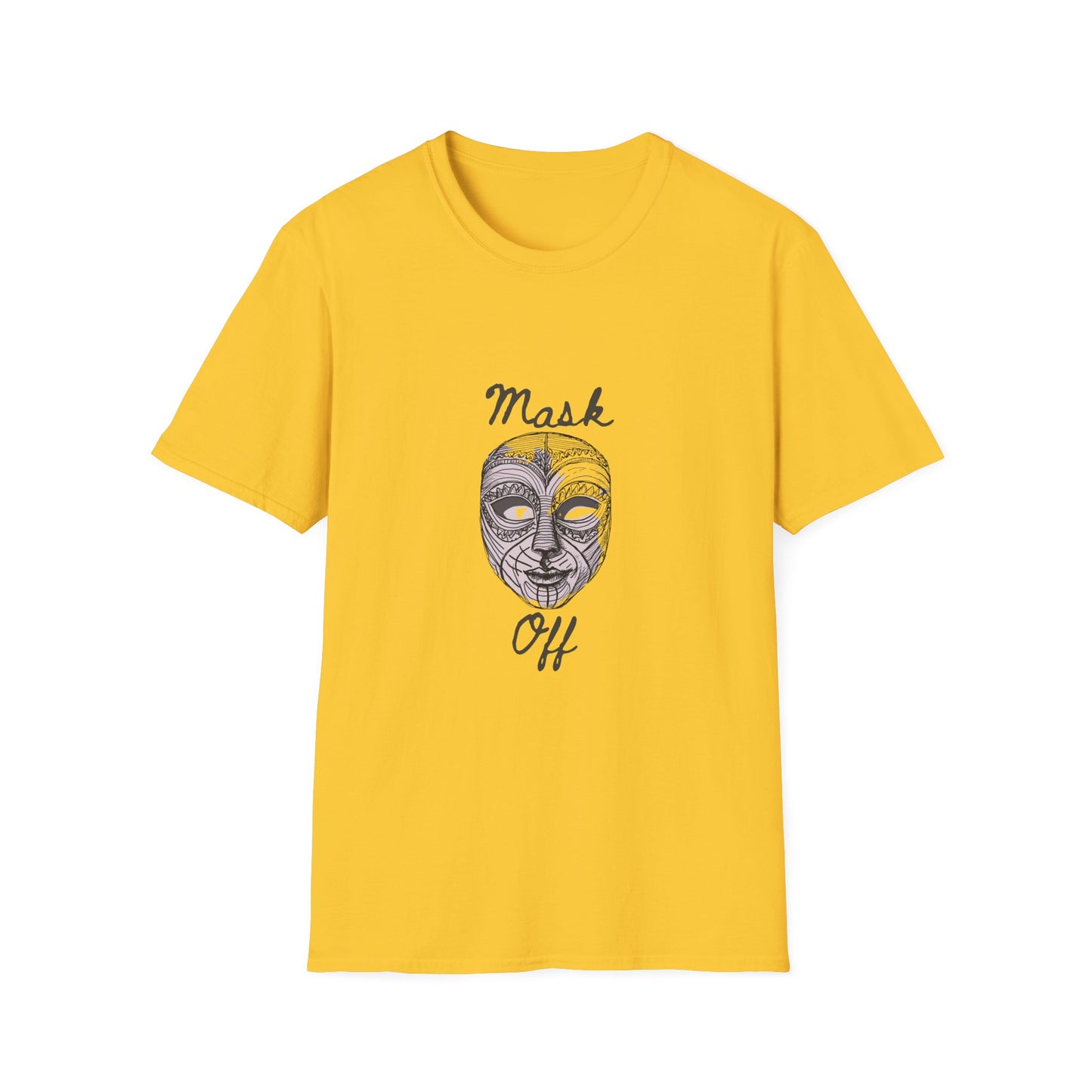 Mask Off – Hand-Drawn Neurodivergent Unmasking Unisex Tee