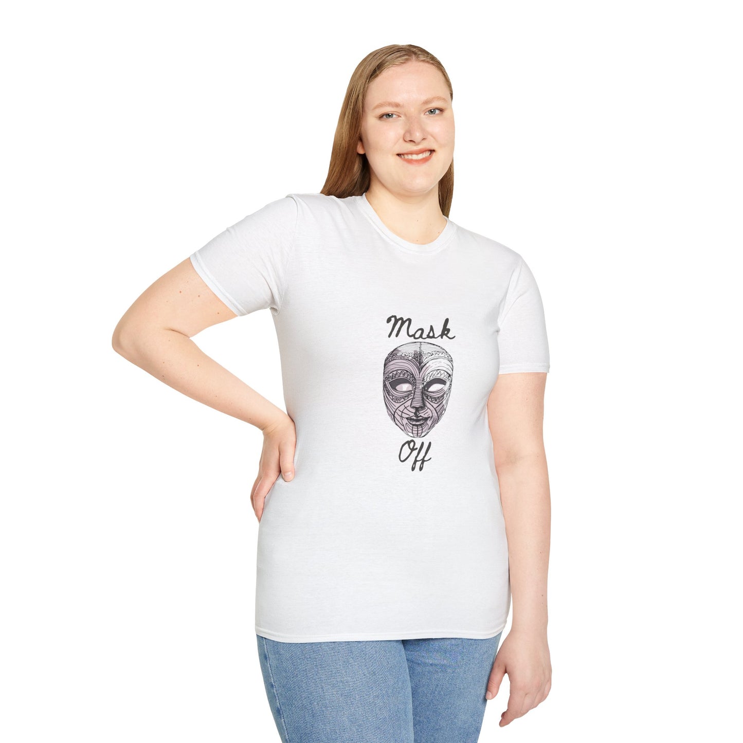 Mask Off – Hand-Drawn Neurodivergent Unmasking Unisex Tee