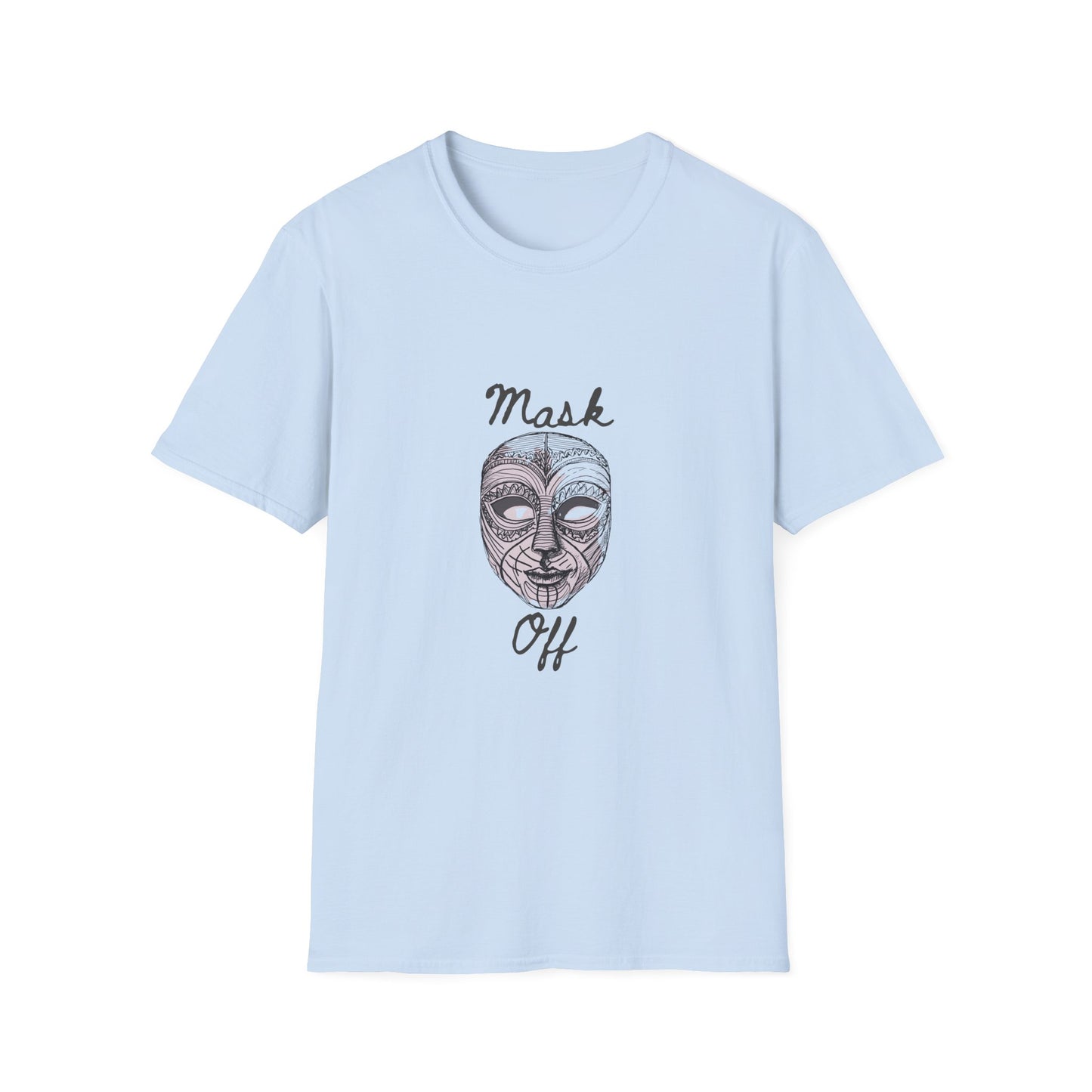 Mask Off – Hand-Drawn Neurodivergent Unmasking Unisex Tee