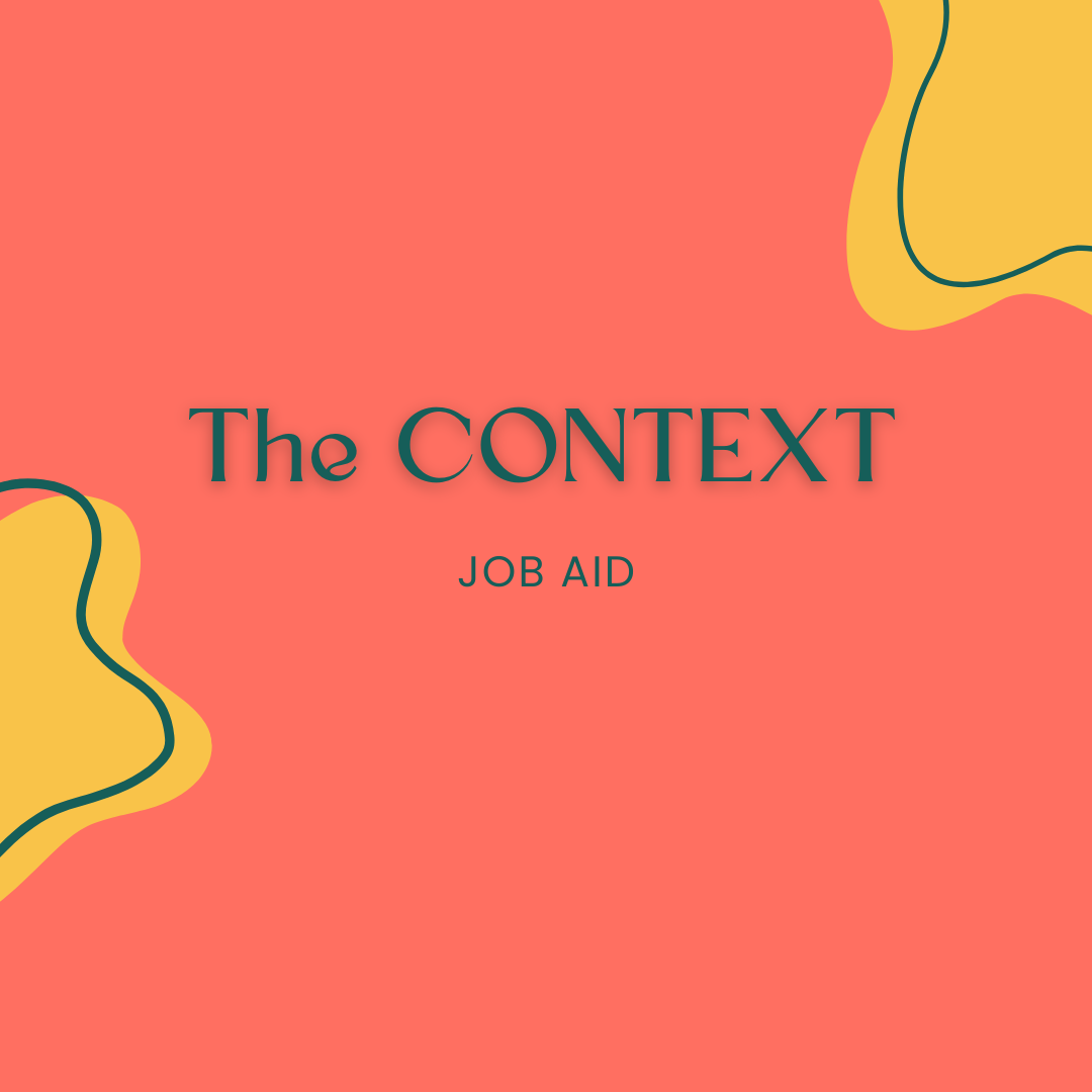 The Context Job Aid – Free Communication Tool