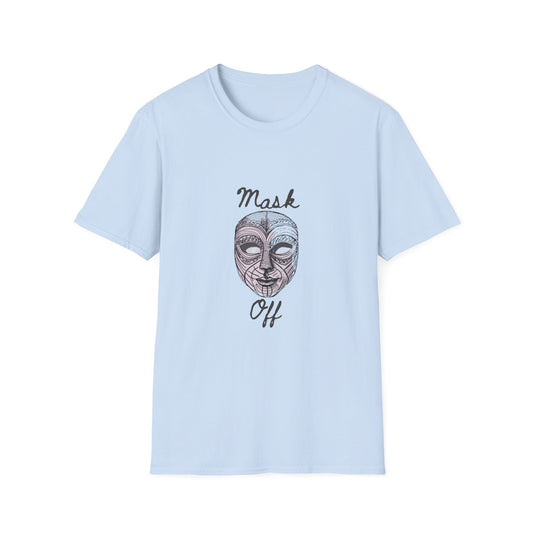 Mask Off – Hand-Drawn Neurodivergent Unmasking Unisex Tee